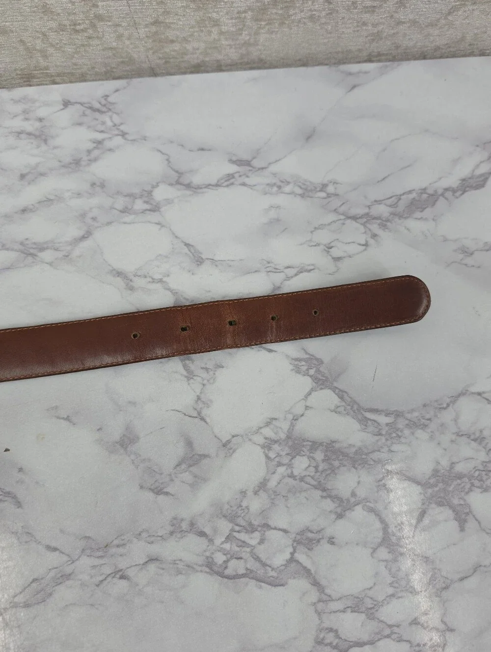 Coach USA Vintage Mocha Leather Belt Size 38 Brass Buckle